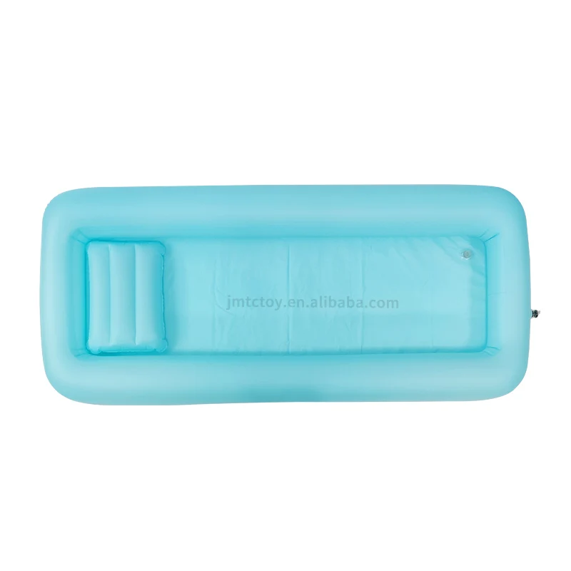 Inflatable rectangle health care bath bed pool for elderly patient