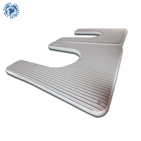 Factory Sale Durable Floating Dock Inflatable Dock Station U Dock With Teak Surface