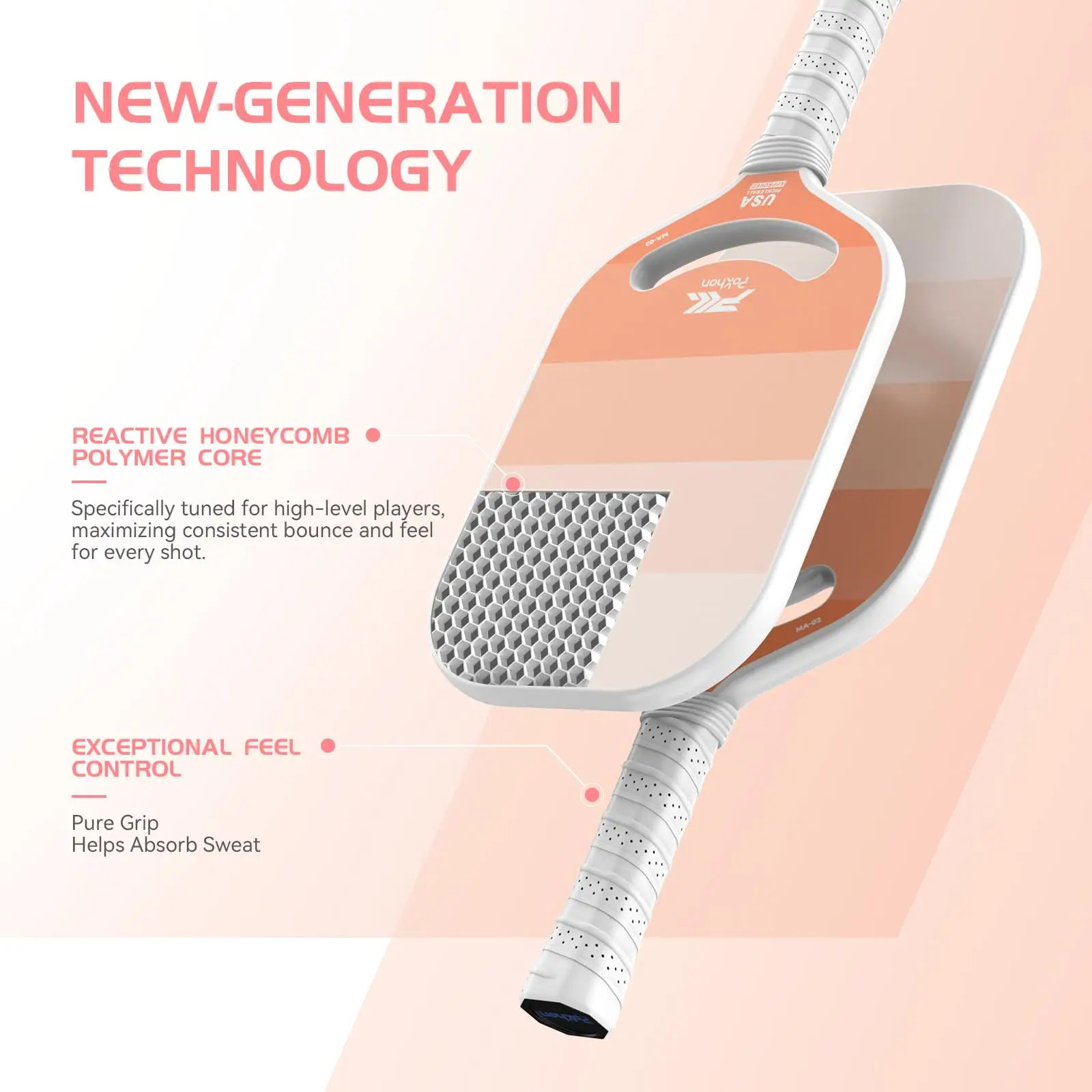 Wholesale Stable Comfortable Artificial Leather PP Grip Honeycomb Core Pick Paddle 16mm T300 Original Carbon Fiber Pick Paddle