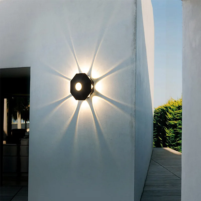 ABS Outdoor wall Light Fixtures Wall Mount Waterproof Ip54 Villa Yard Exterior Wall Lamp