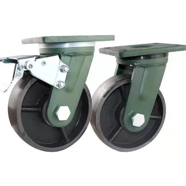 Industrial heavy casters rubber mute hardness wear-resistant bearing heavy thickening reinforcement casters