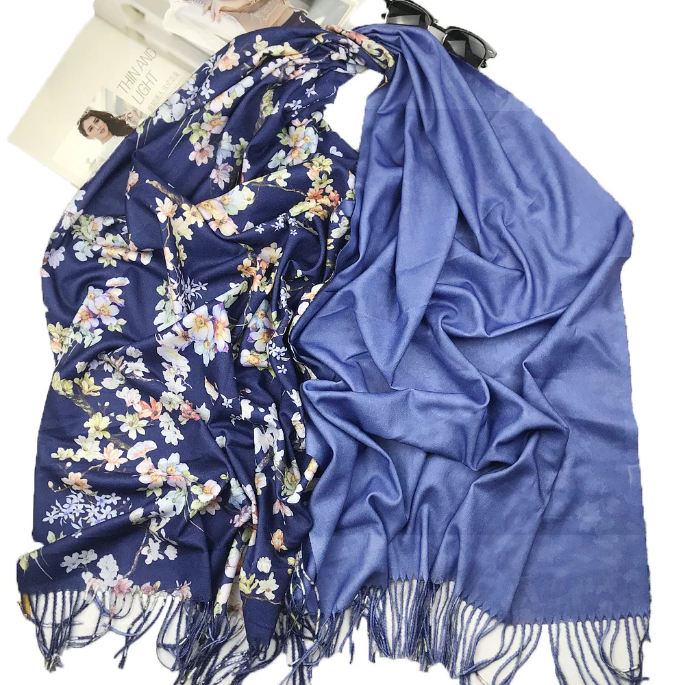 Wholesale women pashmina cashmere scarf printing winter scarves shawls
