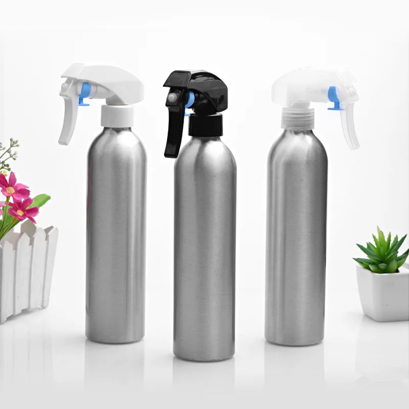 Refillable perfume plastic trigger paint aluminum spray bottle/hair salon water mist pressured pump fine mist cosmetic aluminum