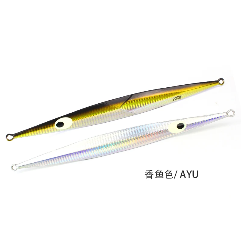 170g 200g Metal Jig Lure Fast Fall Luminous Japan Quality Slider Saltwater Fishing Lures Slider Jig