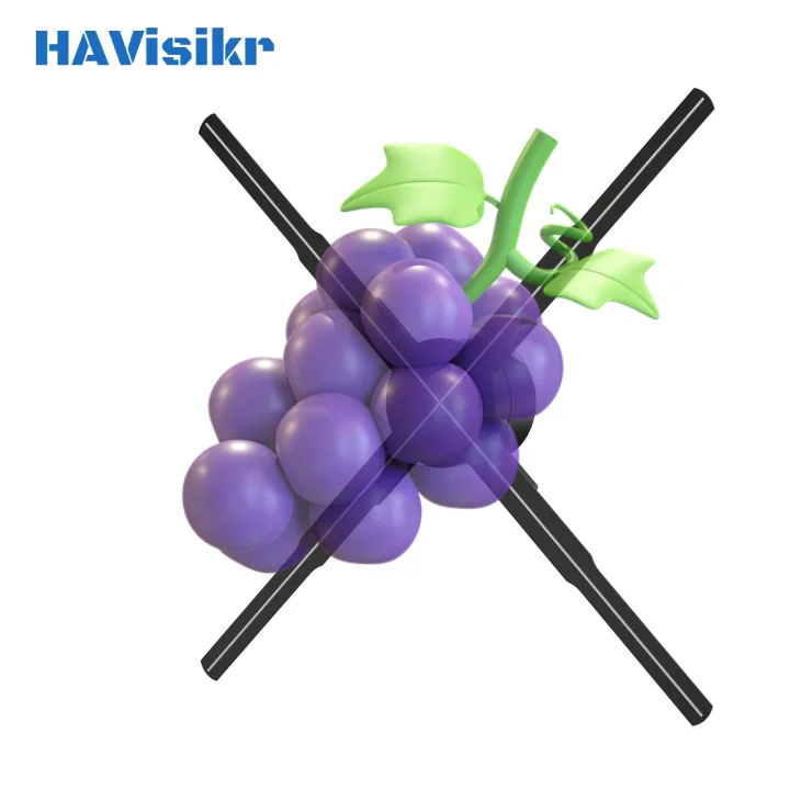Floor-to-ceiling hanging 50cm high-definition focused 3D hologram cool stereo naked-eye projector screen