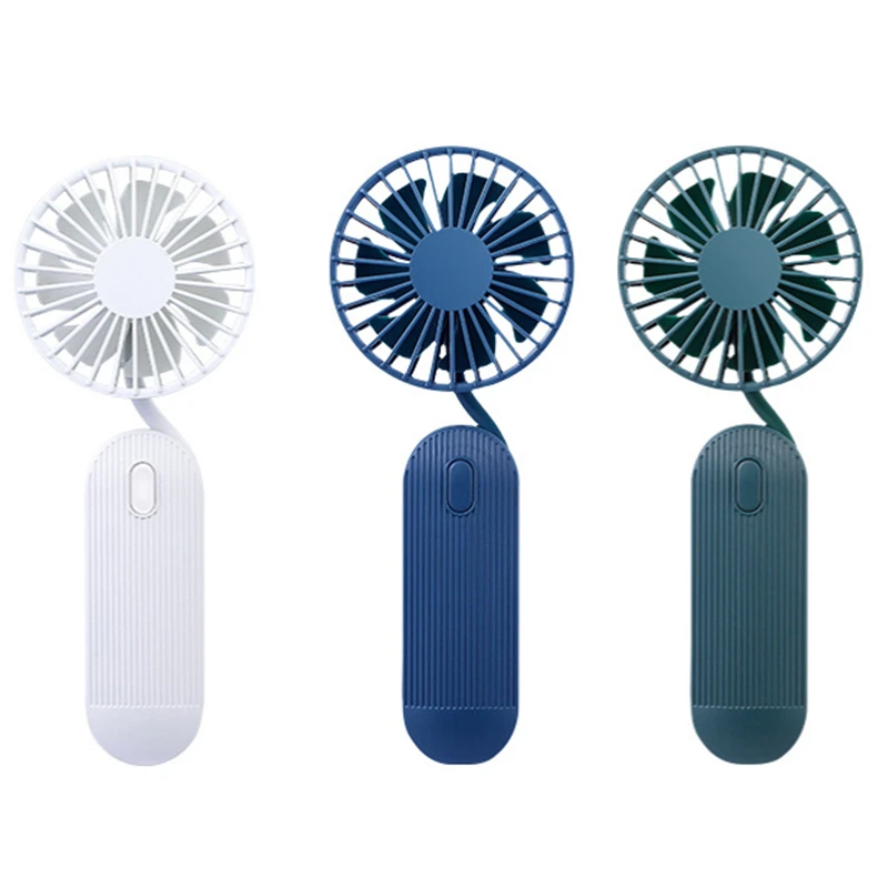 Portable Hands Free Lazy Neck Hanging Handheld Fan Desk Standing Emergency Power Bank Bendable USB Mini Fan Stroller Wrapping
