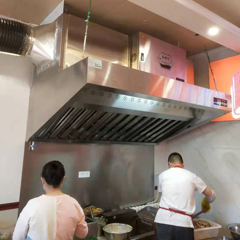 Нержавеющая Островная вытяжка в коммерческой кухни ресторана с экстрактором