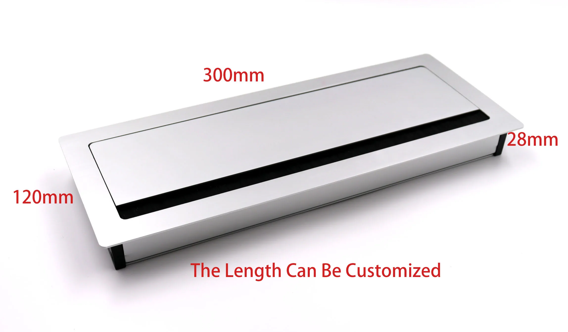 Furniture Hardware Management Table Aluminum Tidy Office desktop Insert Buffer self close cable grommet Box