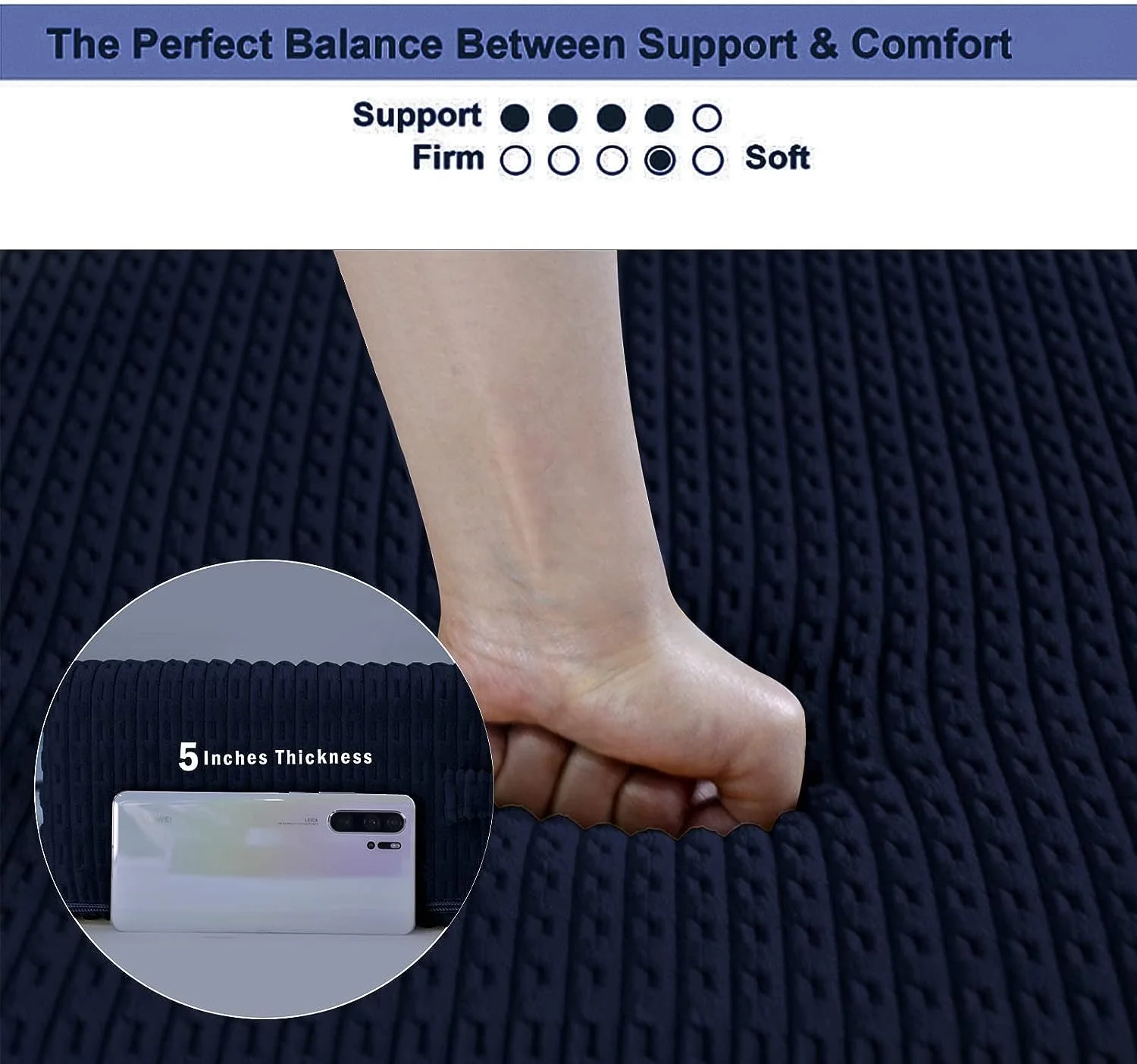 Memory Foam Floor Pillows Seating for Adults | Square Large Floor Cushions for Sitting Yoga Meditation with Removable Cover