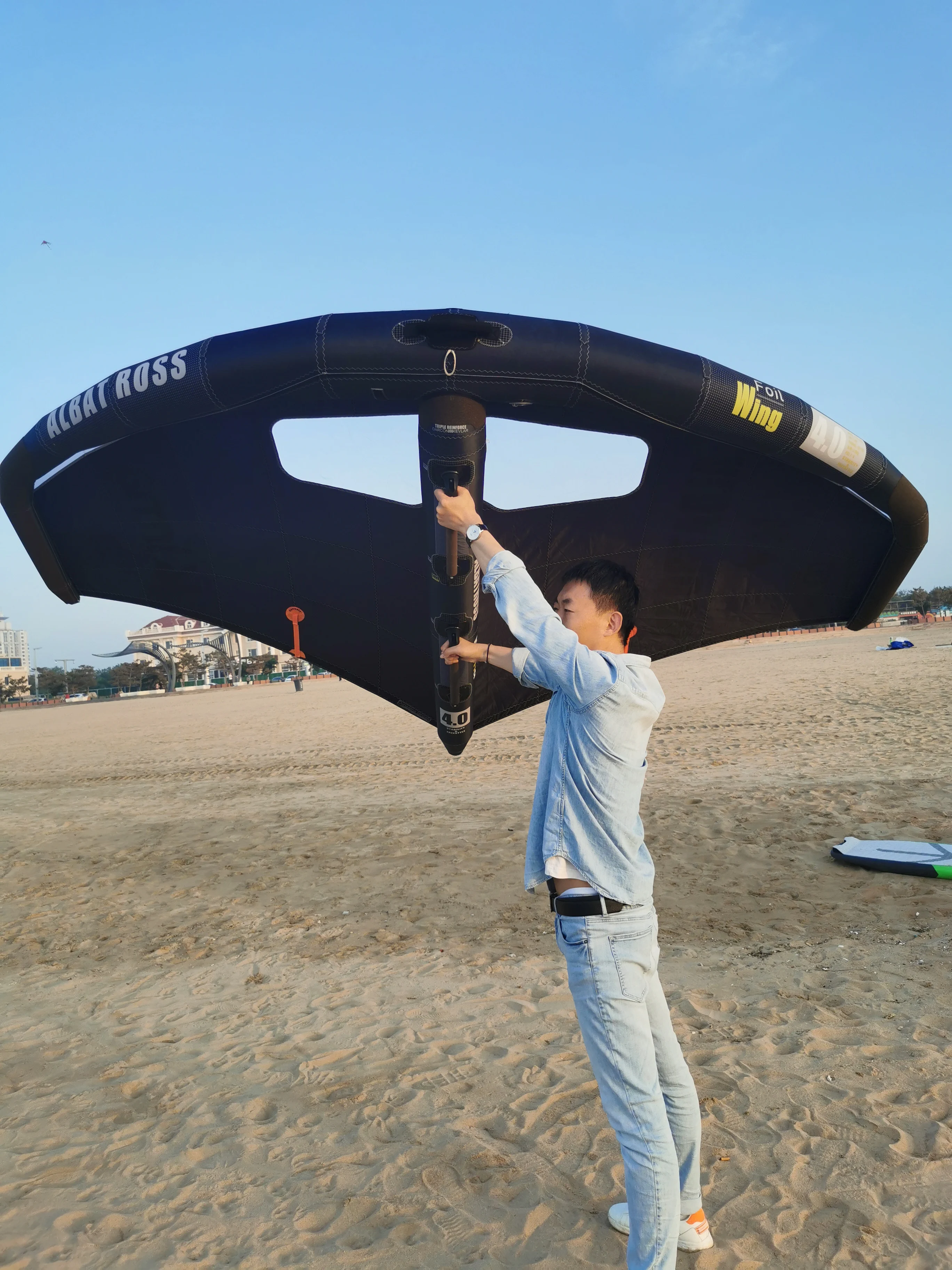 surfboard skateboard WINGSURFING Kitesurfing INFLATABLE WING BOARDS kitewings foilsurfing foilwing with carbon handle