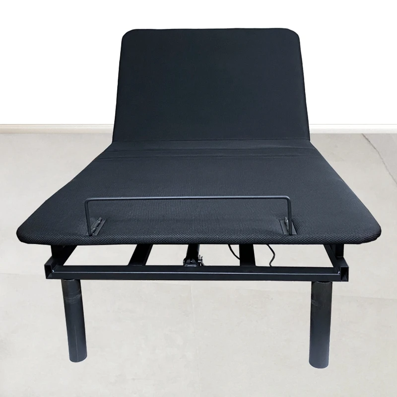 Comfort black Upholstered Electric Adjustable Bed Base with USB Ports-Ergonomic Wireless Remote