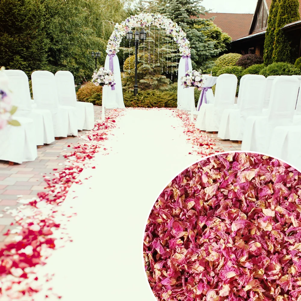 500G natural biodegradable rose petal confetti dry flower for wedding birthday party and home diy decoration