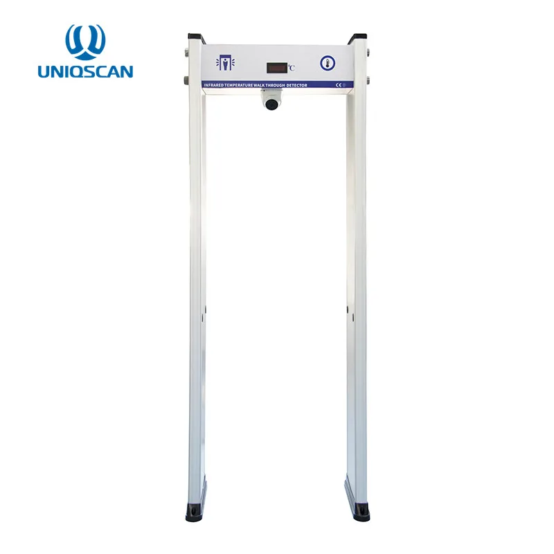 Non Contact Auto Scan Body Thermometer Temperature Scanner Walk Through Fever Metal Detector Gate With IR Sensor
