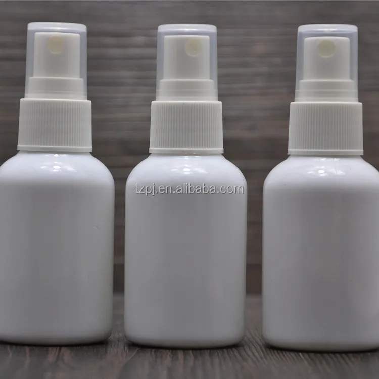 Hot sale 50ml PET white plastic  perfume Spray Plastic Bottle for Liquid Cosmetic Detergent