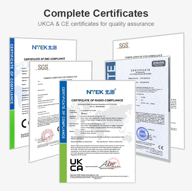 Bandary google nest alexa digital room adjustable temperature modbus wireless wifi smart thermostat 230V