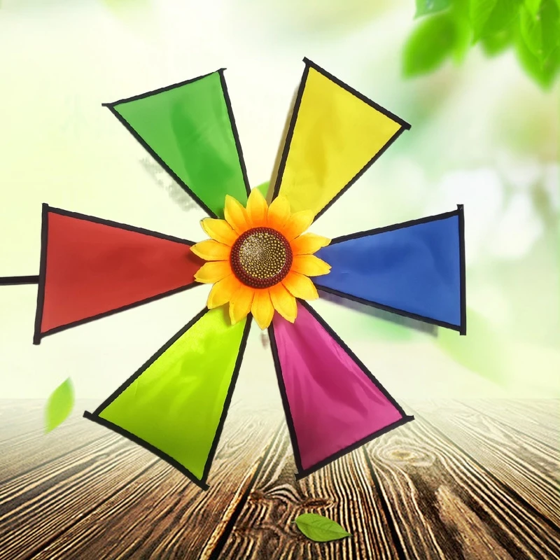 29 Inch 52 cm Triangle  Removable  Large Pinwheel Decorative Windmill Toy For Kids/Garden