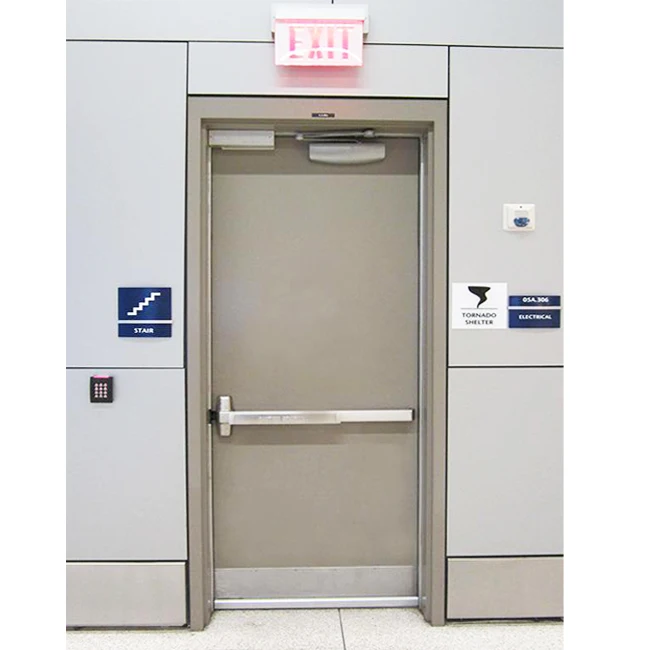 ul wh listed approve 28 inch modern 1.5 2  3 hour  fire rated steel entry door emergency exit firedoor with push bar