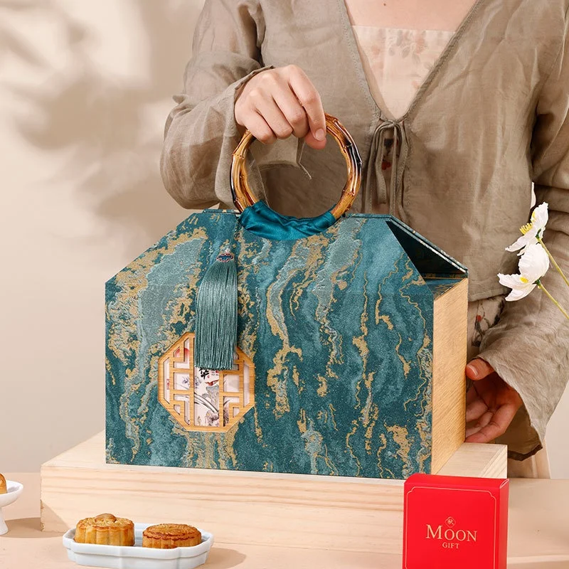 In Stock Low Moq Chinese Style Classic Vintage Gift Box Luxury Gift Boxes 6 12 Pack Mooncake Wooden Box