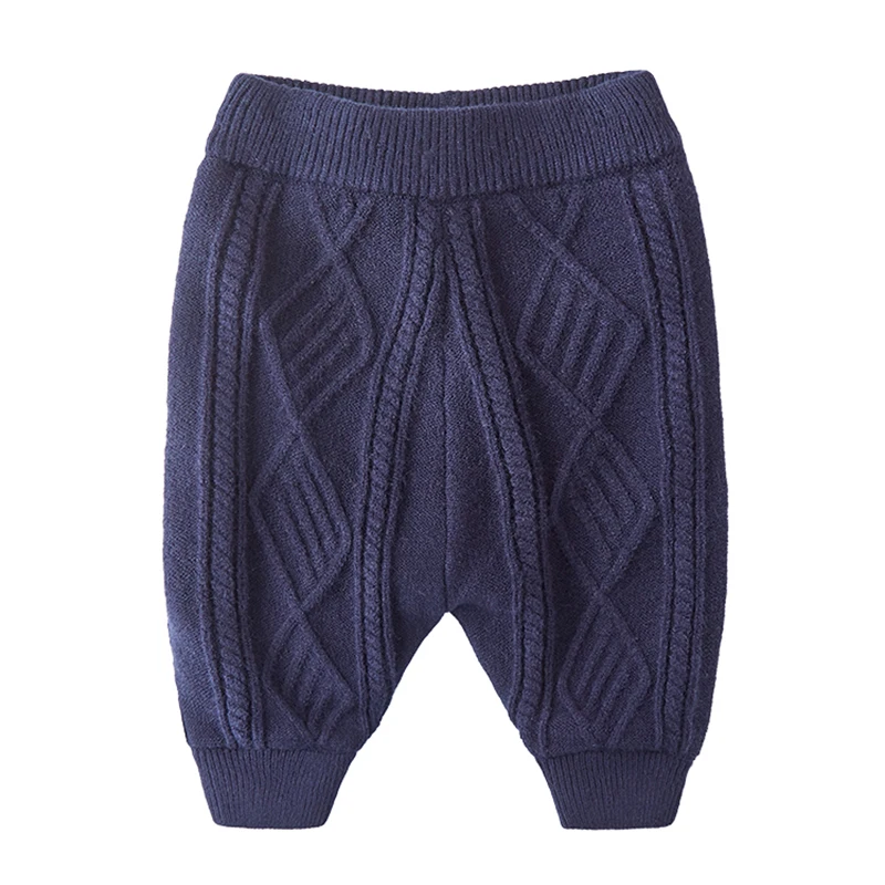 
Wholesale Baby Knitting Pants Newborn Cotton Baby Loose cable Pants 