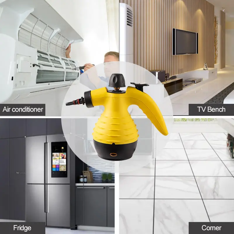 Jesun 6-in-1 Multipurpose Handheld Steam Cleaner Portable Car Steamer Cleaner Chemical-Free Sanitizing for Pet-Friendly Homes