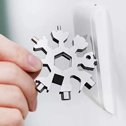 18 in 1 Snowflake Multi Tool Stainless Steel Snowflake Handy Tool Keychain Tool Screwdriver Tactical multiTool