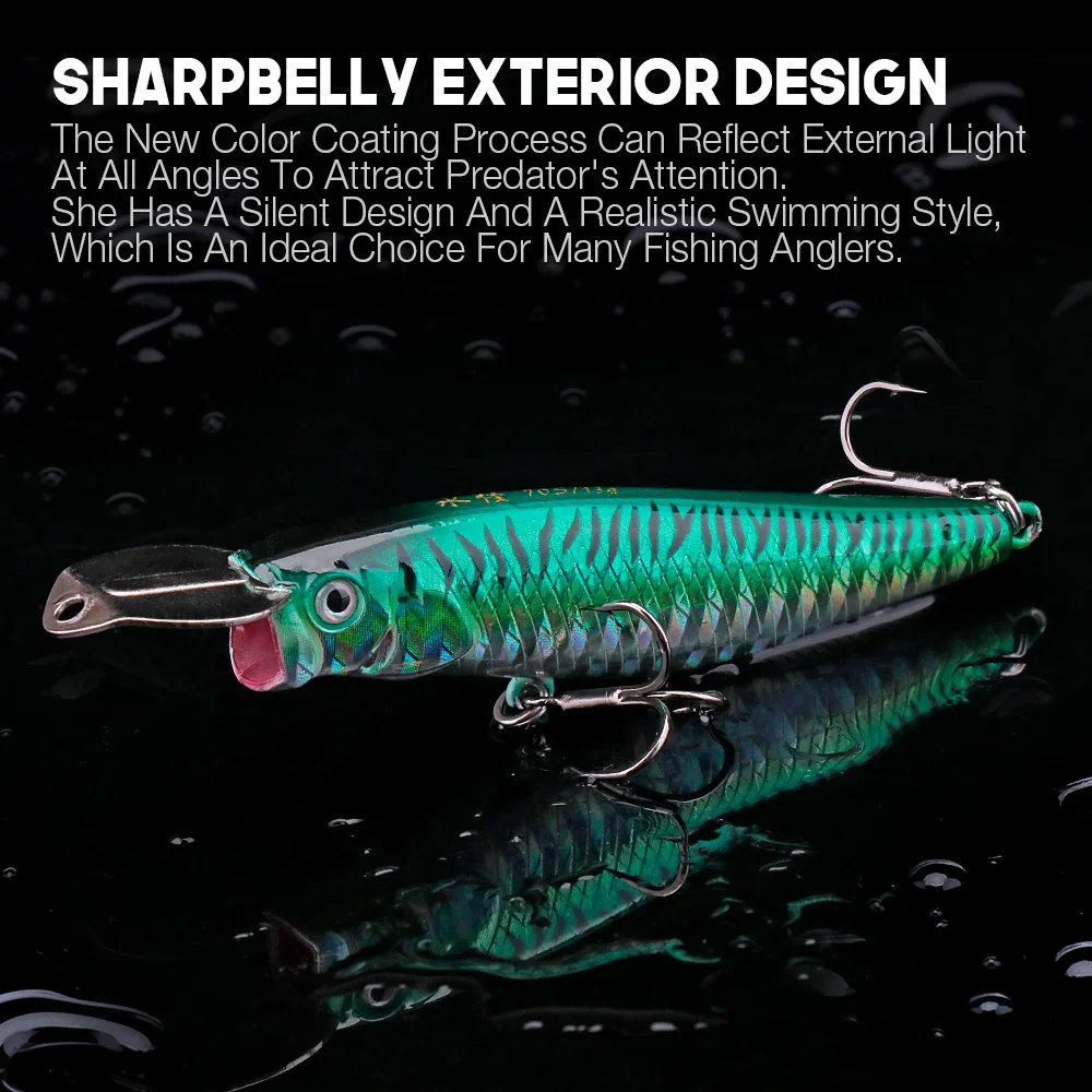 Whopper popper fishing wood popper lure silicon fish lure Popper Fishing Lures Bait