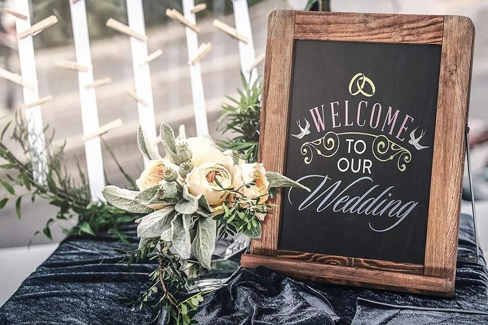 10 x 12.5 inches  Restaurant Menu Standing Chalk Board for Wedding Kitchen