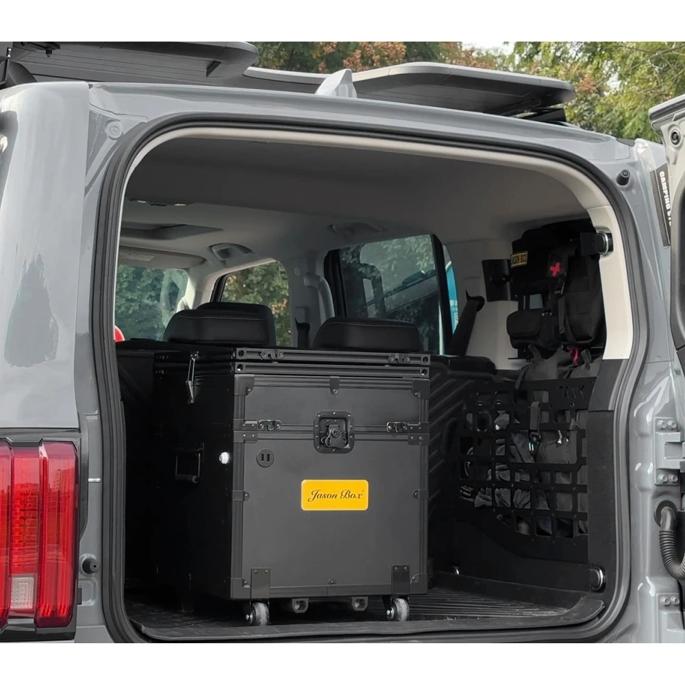 Jason Camping Standard Edition Aluminum Folding Portable Picnic Table Multi-Functional Outdoor Mobile Kitchen Box go together