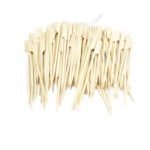 25cm Bamboo Wooden BBQ Skewers Food Bamboo Meat Tool Bamboo Skewers Paddle Sticks Disposable Long Sticks Catering Grill Camping