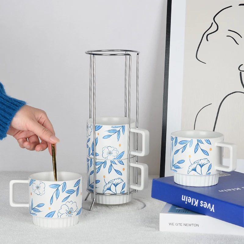 Новинка от производителя, керамическая кофейная кружка с цветочным дизайном и логотипом на заказ