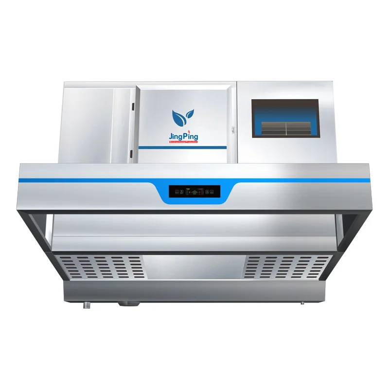 JingPing All-in-One Commercial Kitchen Exhaust Hood Oil Fume Purification Machine with UV Filter