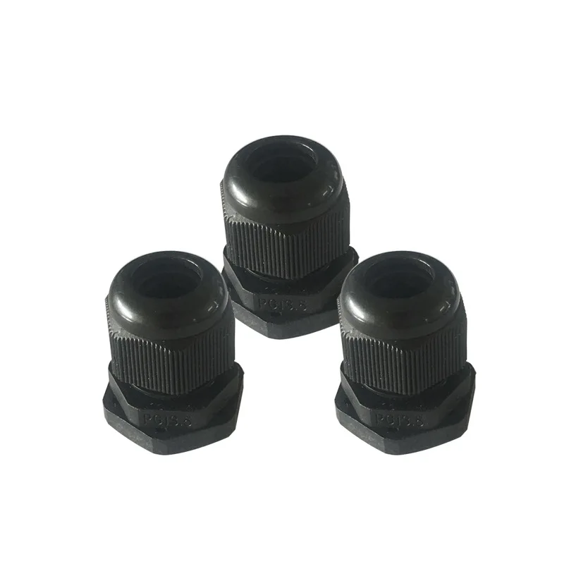 Cable Gland PG11 Plastic Waterproof Adjustable 5-10mm Cable Glands Joints With Rubber Gaskets Black White