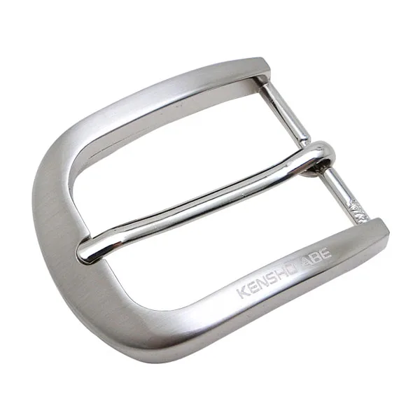 Custom Silk Printing Logo Belt Buckle 35Mm Zinc Alloy Brushed Nickel-Free Simple Pin Buckle For Men Jeans