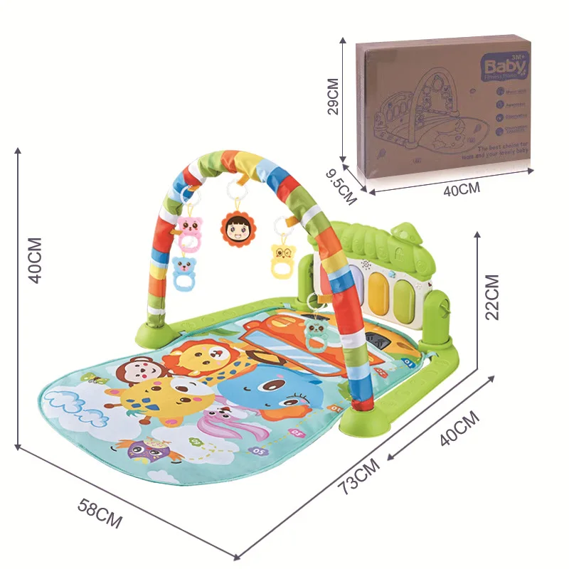 Baby Gift Set Glow and Grow Kick & Play Piano Gym Baby Playmat & Musical Toy with Smart Stages