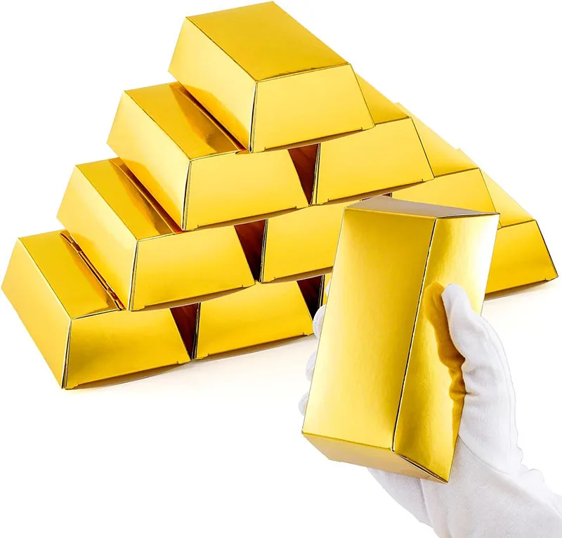 Custom Gold Bar Bullion 1 Ounce Real Gold Brick Plated Bars Bullion Souvenir