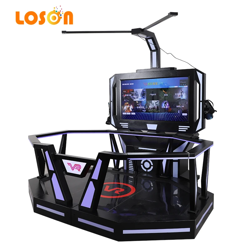3d Glasses Simulator VR Gaming Station Attraction Virtual Reality VR Walking Platform for Theme Park