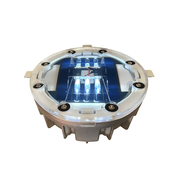 GPS Synchronous Blinking Embedded Lithium Battery Underground Round Solar LED Road Stud Buried Pavement Light for Highway