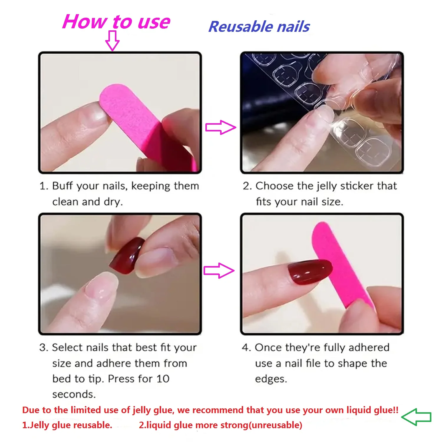 Square Ombre Acrylic Nails 24Pcs Soft Gel Press On Nails Kit with Glue 12 Sizes Reusable Fake Nails in Vanilla Cream Gradient