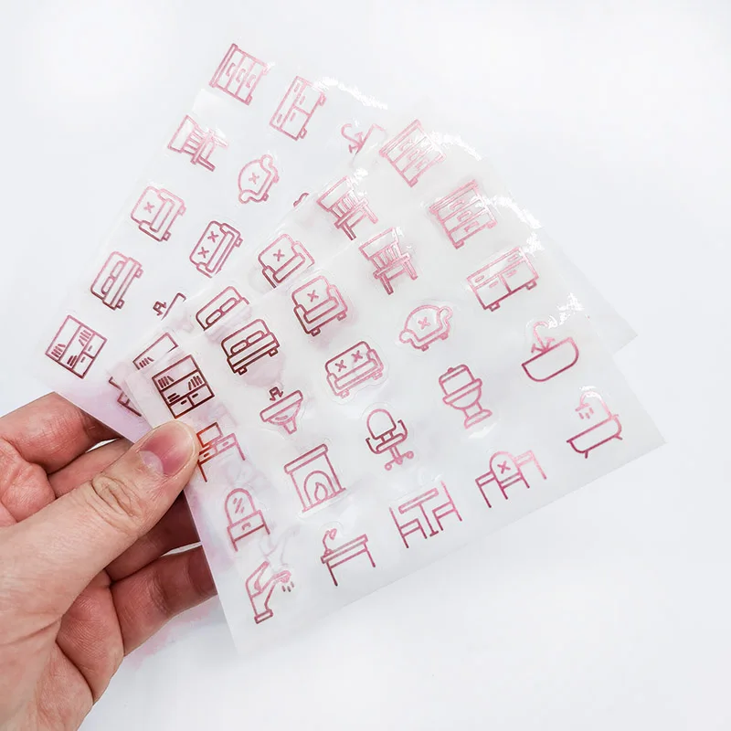 Custom Adhesive Colorful Vinyl Stickers Sheet Creative DIY Kiss Cut Stickers