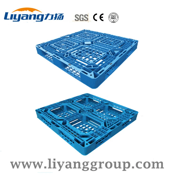 Single Faced Injection Molding Cheap Heavy Duty Large Warehouse Storage Grid Surface HDPE Plastic Pallet for sale