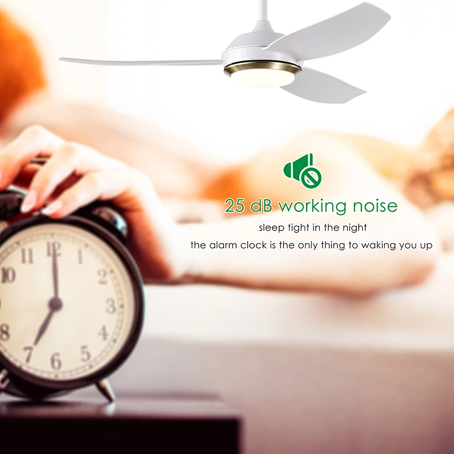 Мотор из чистой меди, 3 цвета, Регулируемый Современный простой потолочный вентилятор со световым пультом дистанционного управления