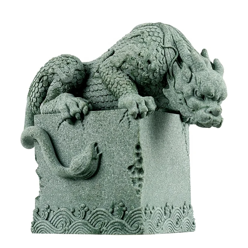 Creative Panlong stone seal ornament home tabletop tea pet study paperweight fish tank landscape landscaping decoration