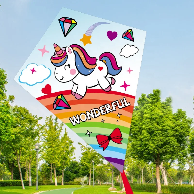 OEM Kites One Color printing DIY  kids kite  paper  Drawing   teaching Commercial kite