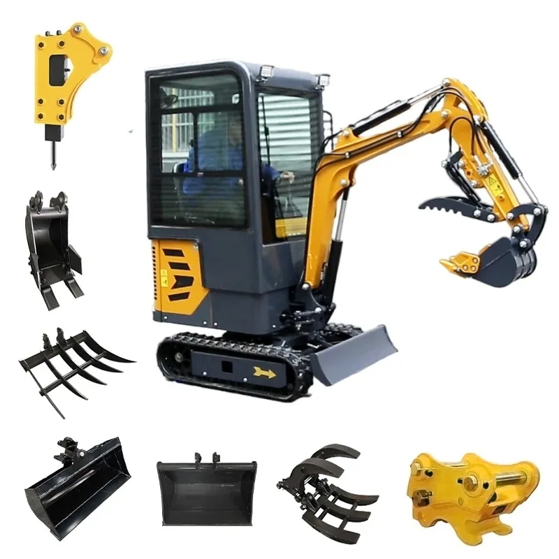 Earth-Moving Machinery Small Micro 1ton 1.2 ton 1.5ton Mini Excavator TX-12 With Wholesale high quality