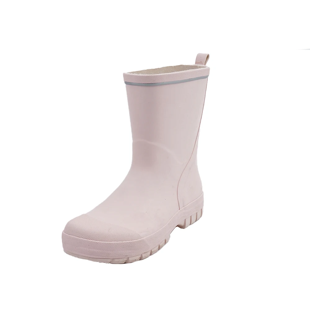 High Quality Children Solid Colors Pink Adorable Girls Waterproof Rainboots