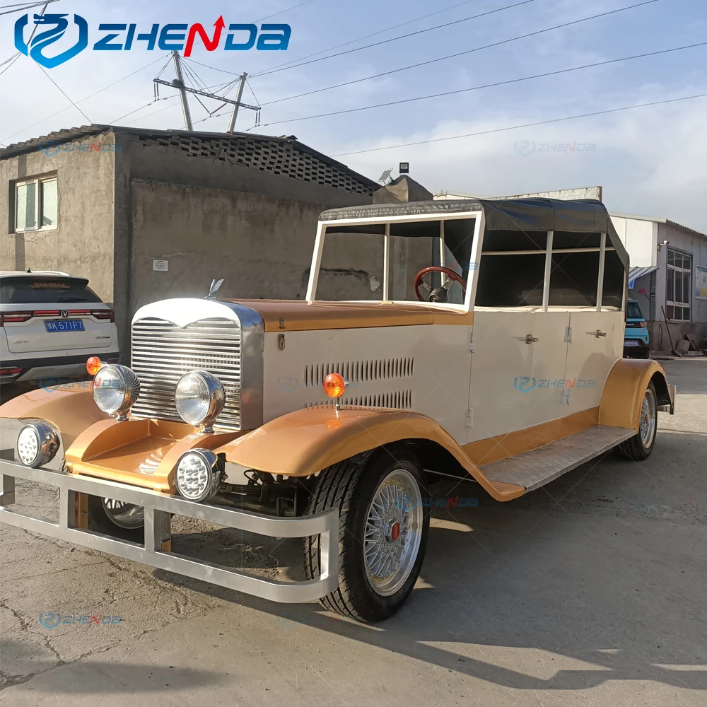 Роскошный Золотой винтажный электромобиль/oem Электромобиль сделанный в Китае/2023 антикварный экскурсионный Электрический