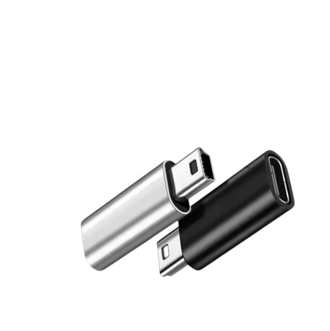 Aluminum Mini Usb 2.0 Mini B Male To Type C Usb C Usb-c Female Converter Adapter