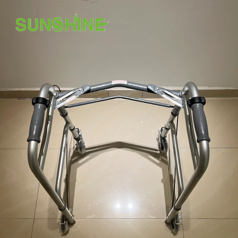 WA252 Folding Junior Walker Light Weight Walking Aid Economic Walker Anodized Aluminum Durable Disabled Walker Rollator