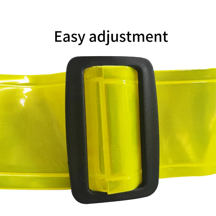 Heavy Duty Hi Viz Fluorescent Night Running Custom Micro Prismatic Reflector Belt Reflective Motorcycle Safety Waist PVC Belt