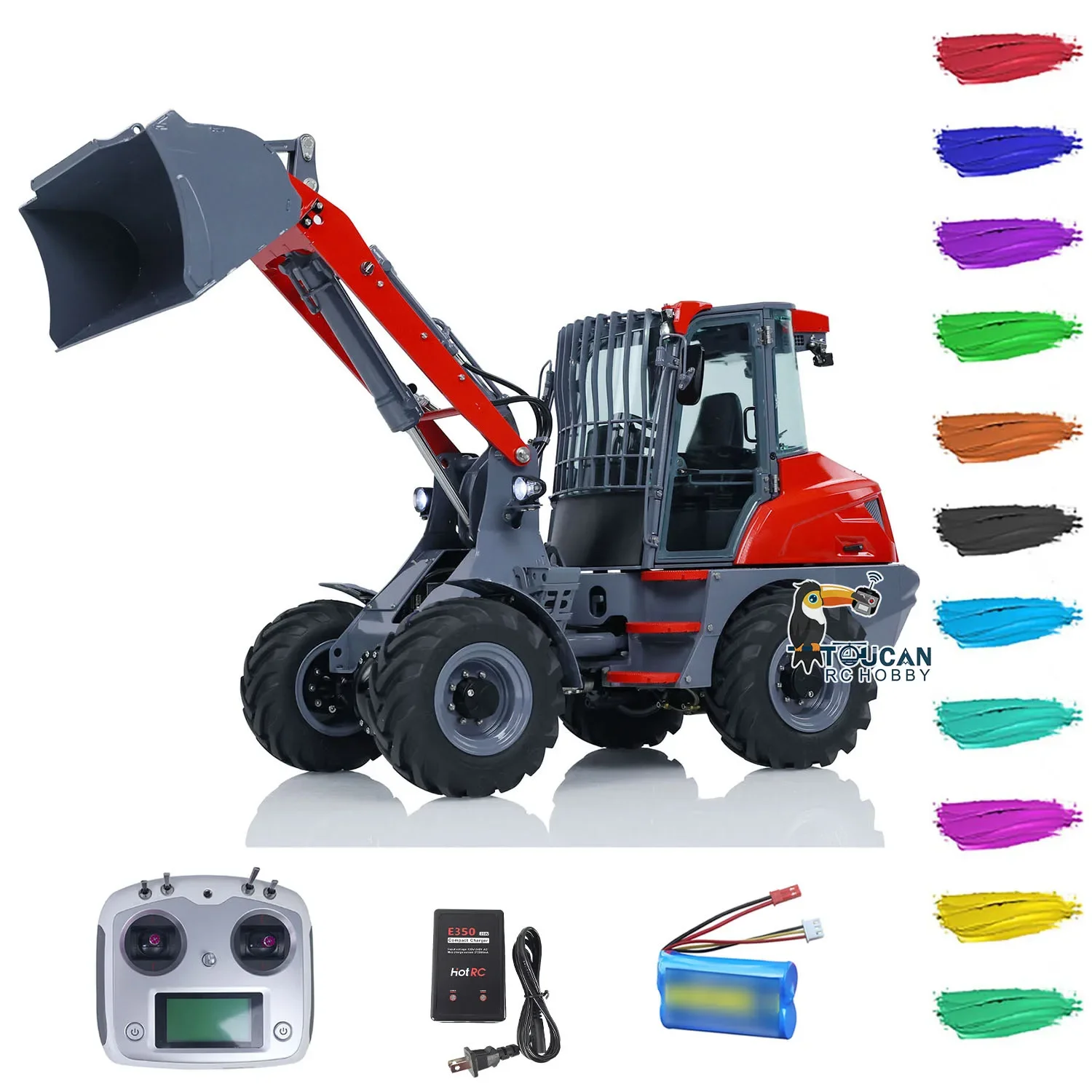 AOUE MCL8 1/14 LESU Metal Hydraulic RC Loader RTR Remote Control Car Ready to Run Trucks Finished Model  for Boys THZH1770